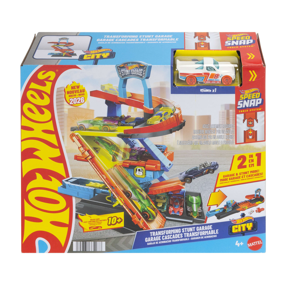 Hot Wheels City Macera Başlangıç Garajı Dönüşümlü Oyun Seti ve 1:64 Ölçekli Metal Araba