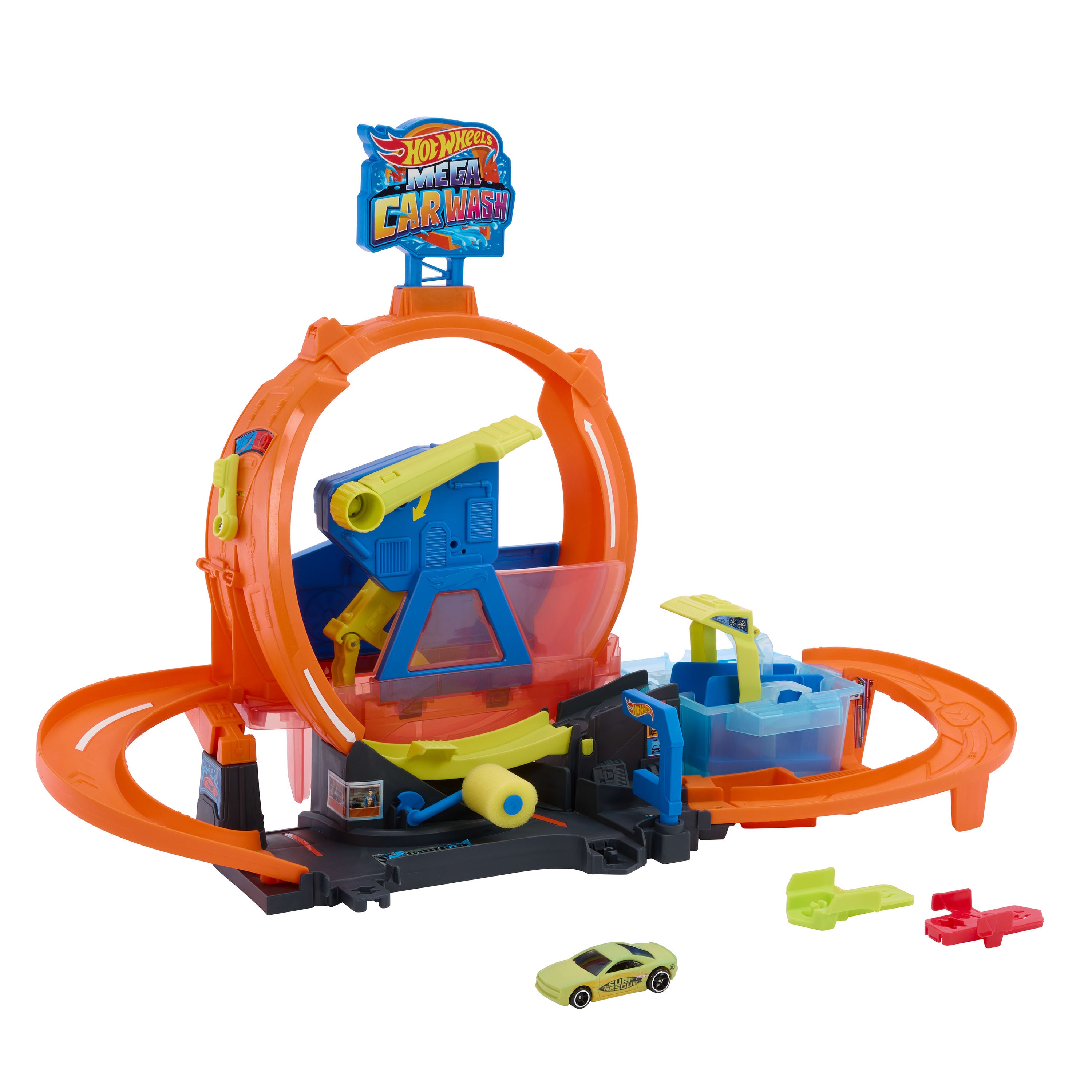 Hot Wheels City Mega Loop Araba Yıkama Oyun Seti - Renk Değiştiren Color Shifters Araçlı
