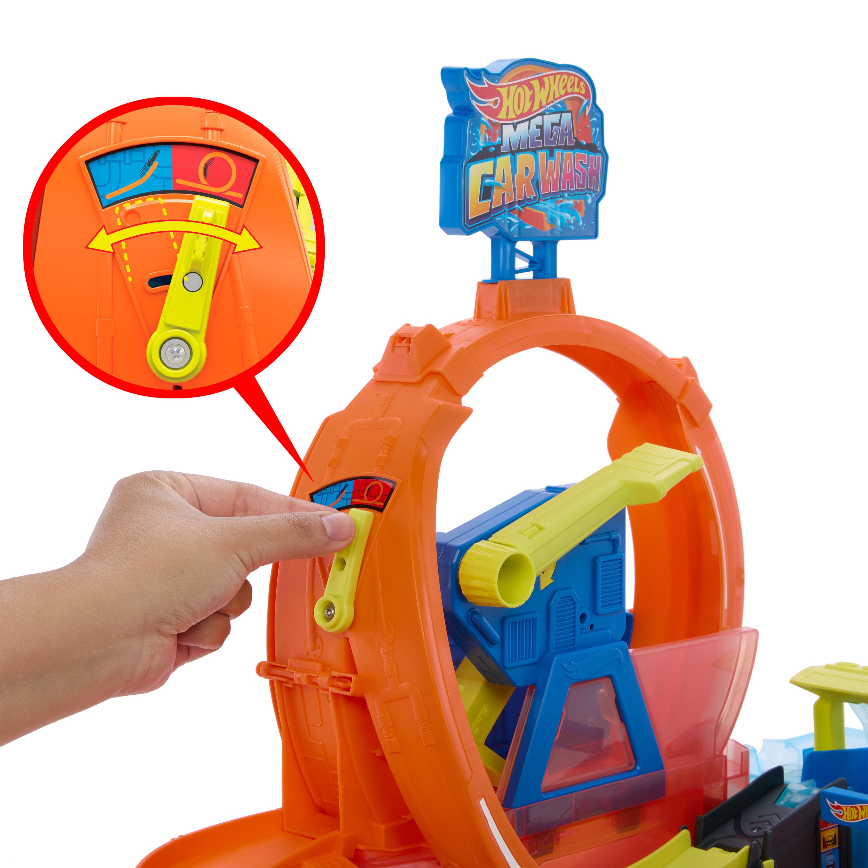 Hot Wheels City Mega Loop Araba Yıkama Oyun Seti - Renk Değiştiren Color Shifters Araçlı
