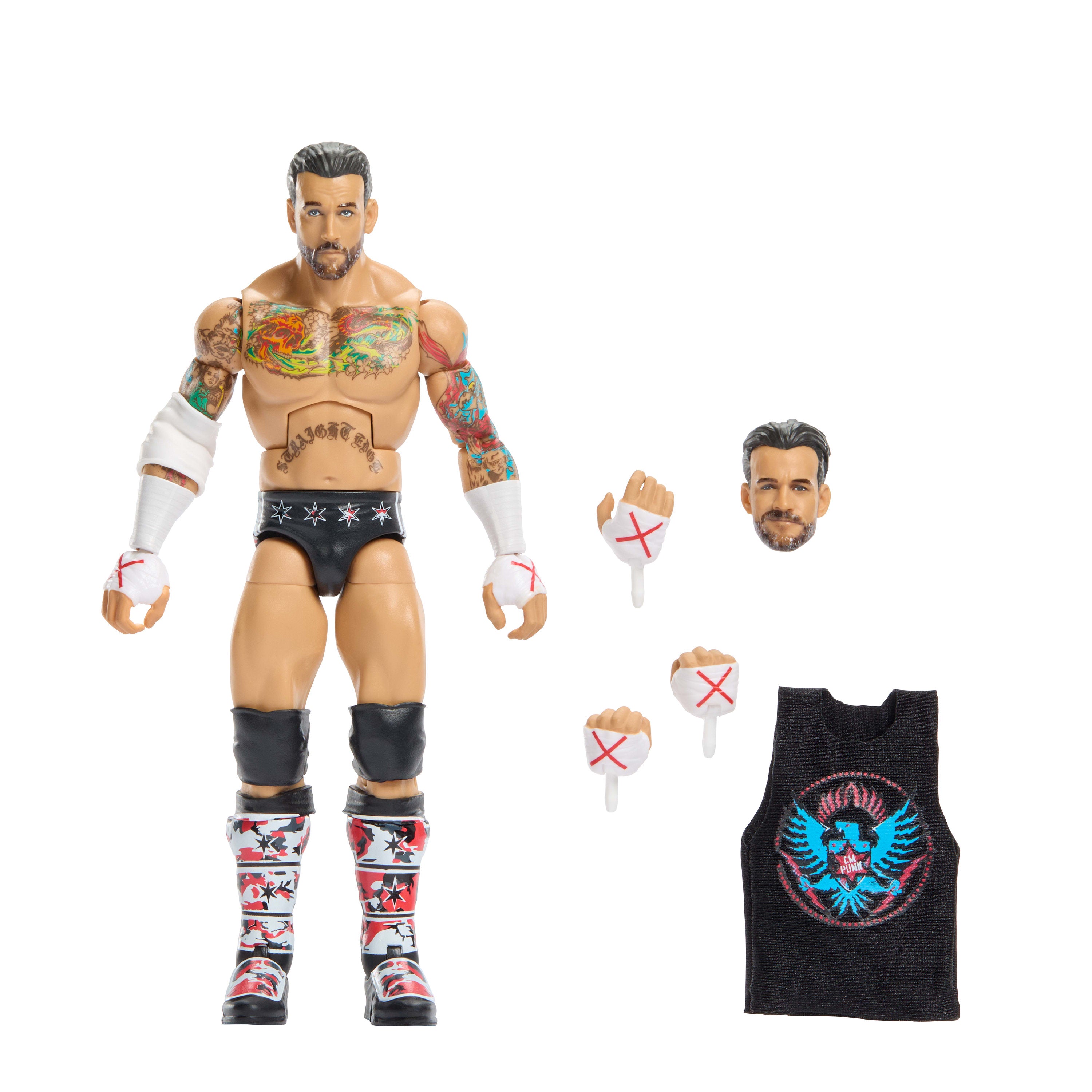 WWE CM Punk Aksiyon Figürü ve Aksesuarları (16 cm)
