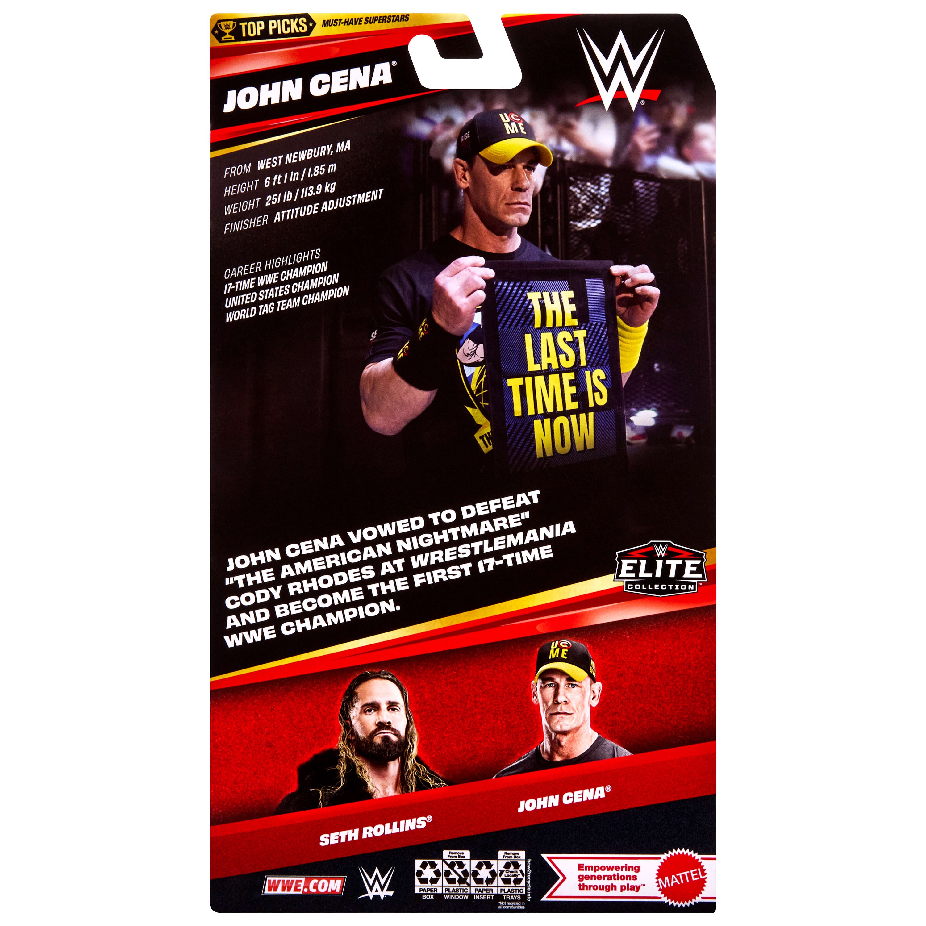 WWE John Cena Aksiyon Figürü ve Aksesuarları (16 cm)