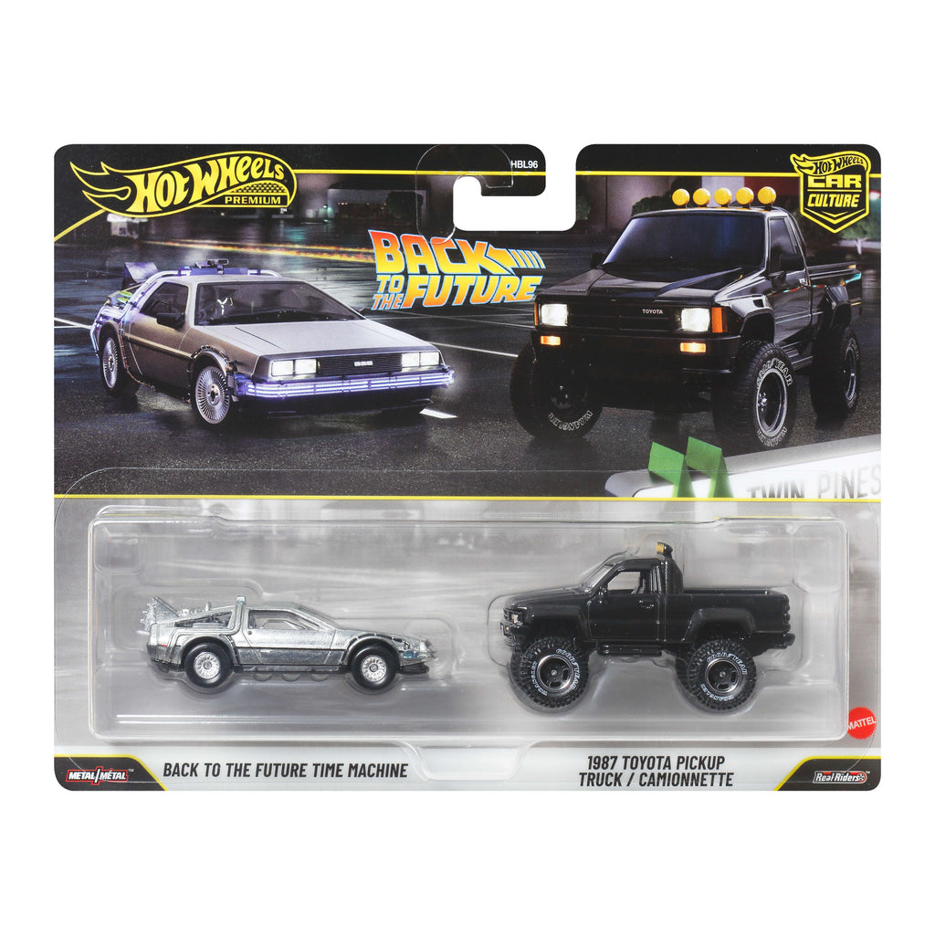 Hot Wheels Premium Car Culture 2'li Set - Geleceğe Dönüş Zaman Makinesi & 1987 Toyota Pickup