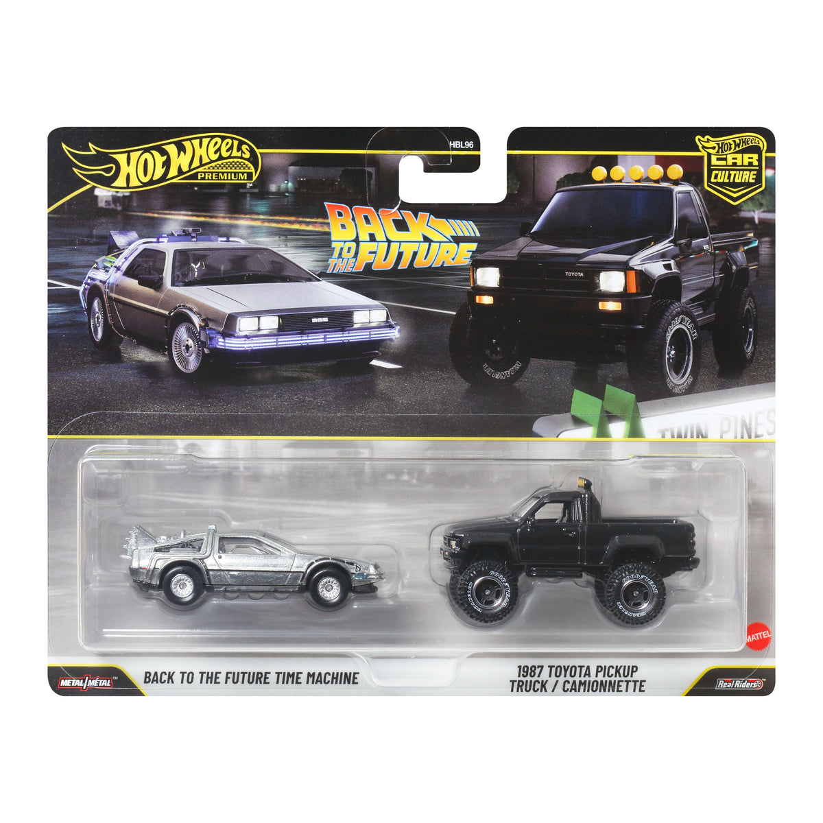 Hot Wheels Premium Car Culture 2'li Set - Geleceğe Dönüş Zaman Makinesi & 1987 Toyota Pickup