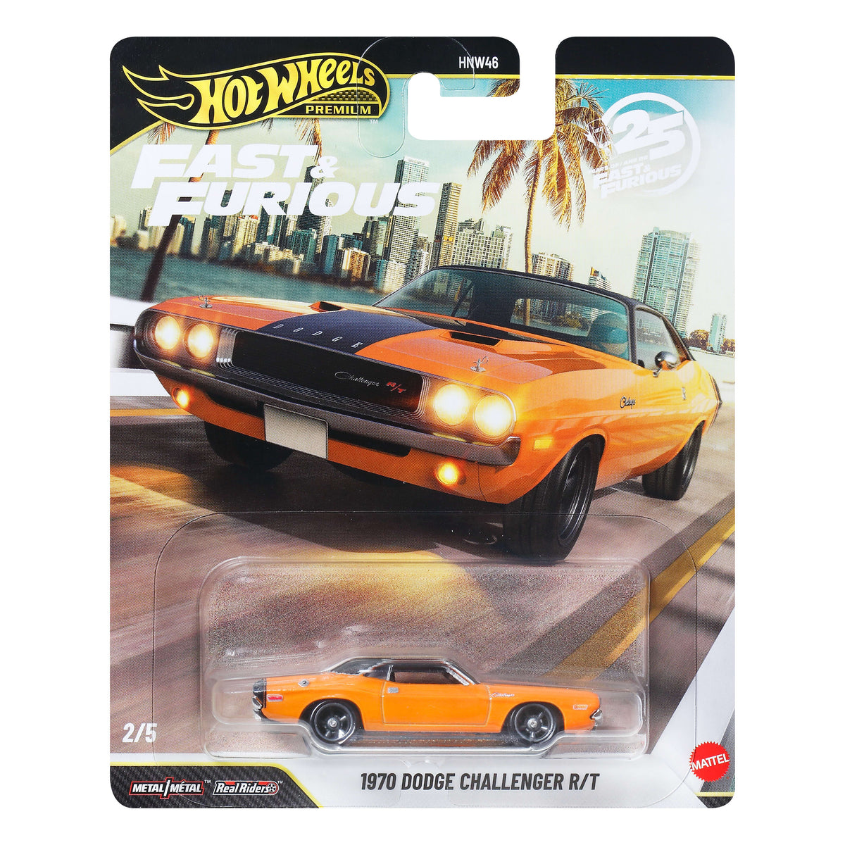 Hot Wheels Premium Fast & Furious '70 Dodge Challenger R/T 1:64 Model Araba