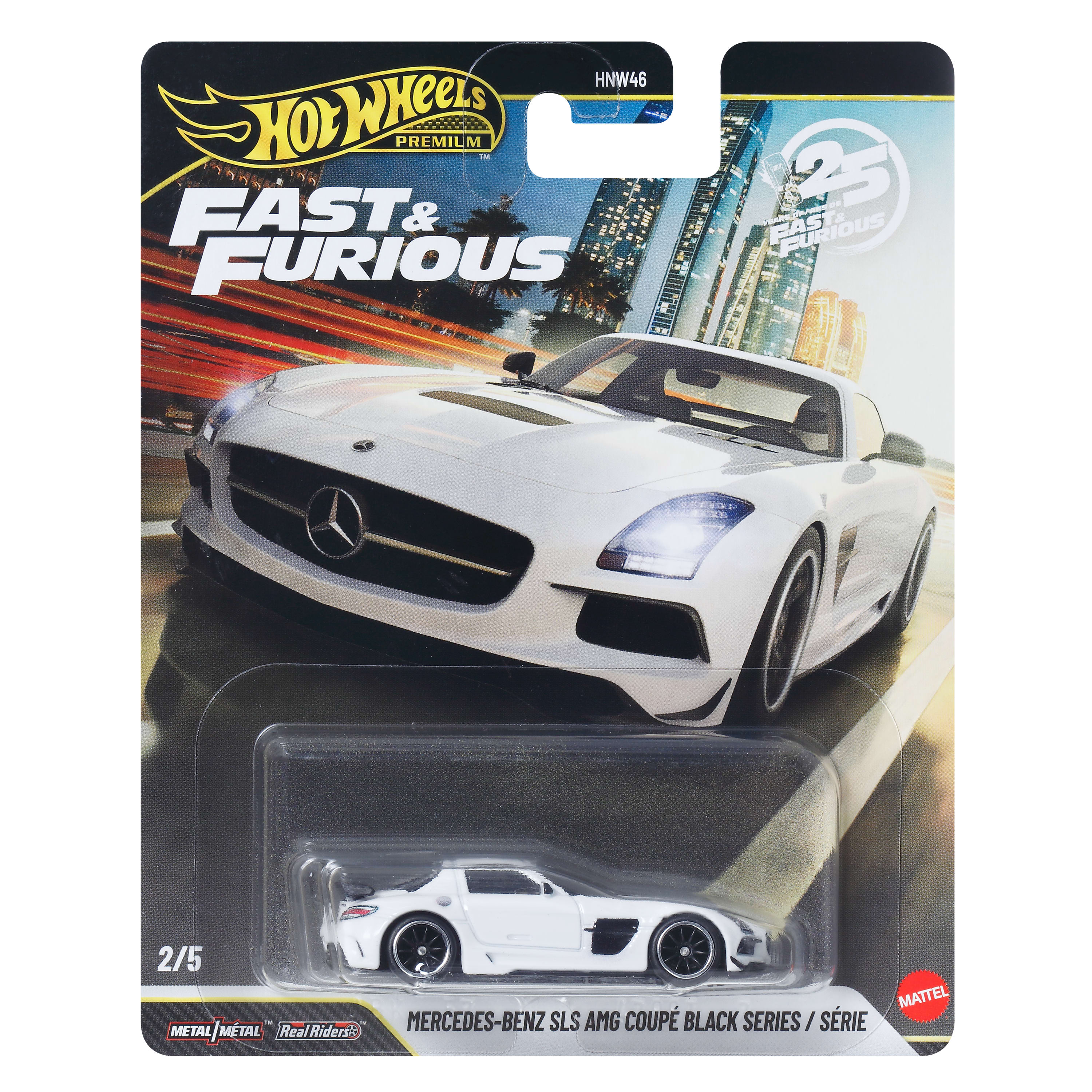 Hot Wheels Premium Fast & Furious Mercedes-Benz SLS AMG Coupé Black Series 1:64 Model Araba
