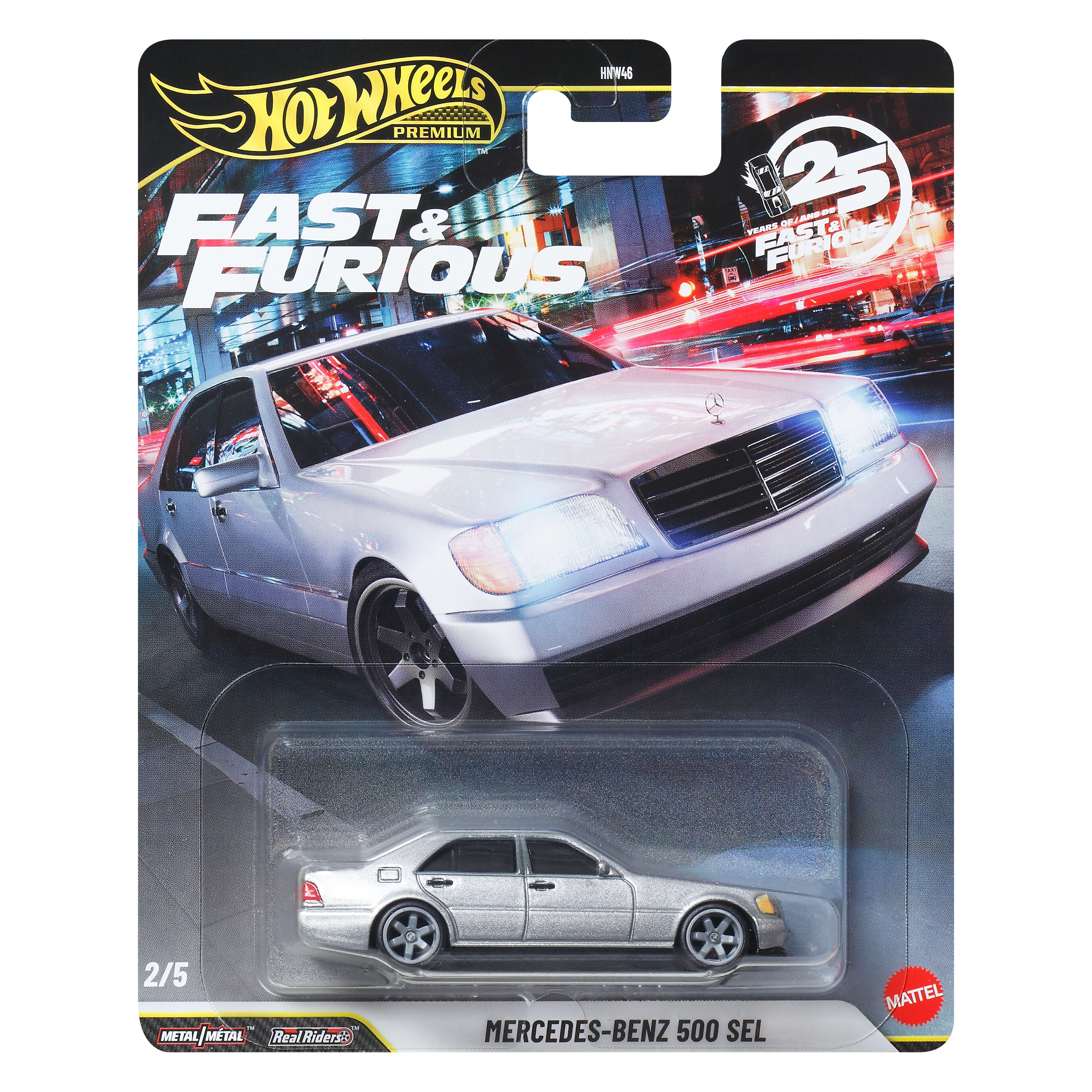 Hot Wheels Premium Fast & Furious Mercedes-Benz 500 SEL 1:64 Model Araba