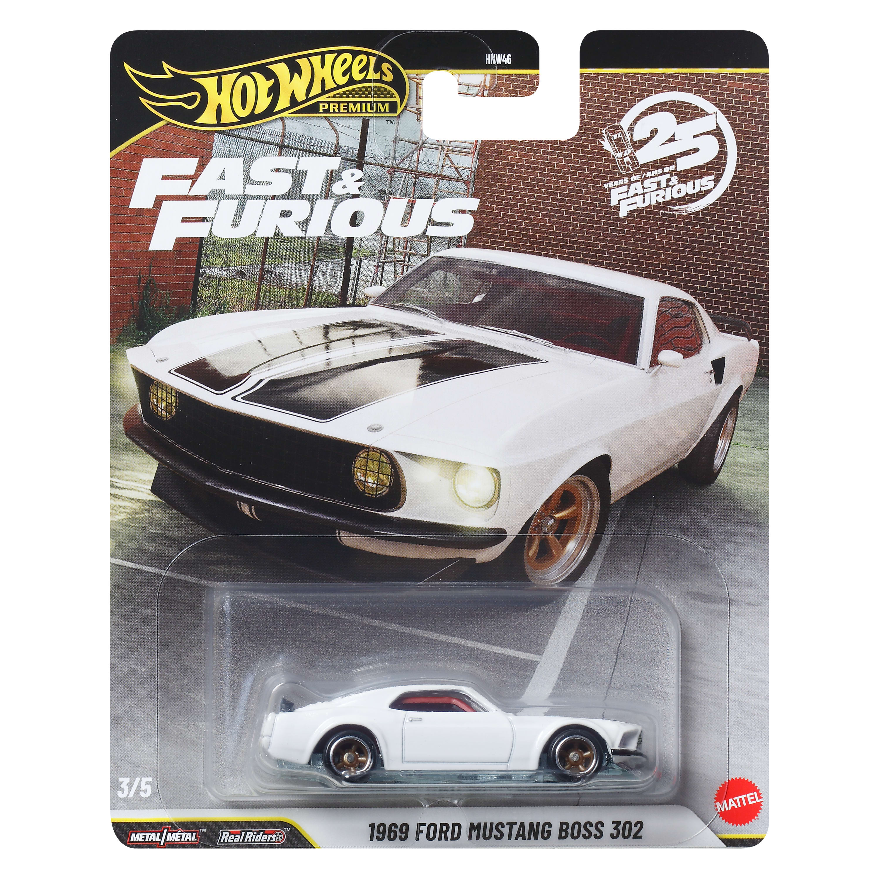 Hot Wheels Premium Fast & Furious '69 Ford Mustang Boss 302 1:64 Model Araba