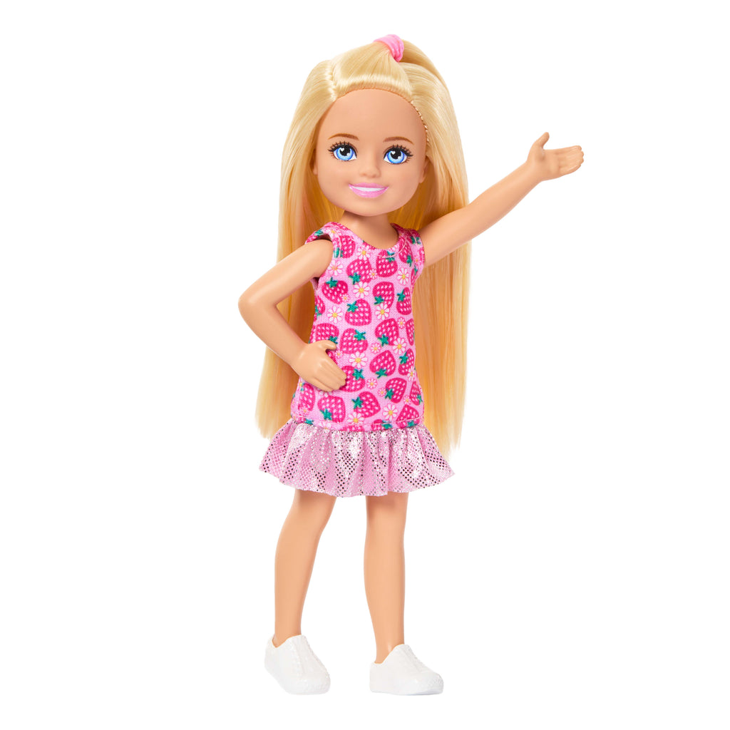 Barbie Chelsea küçük bebek (çilek desenli elbise)