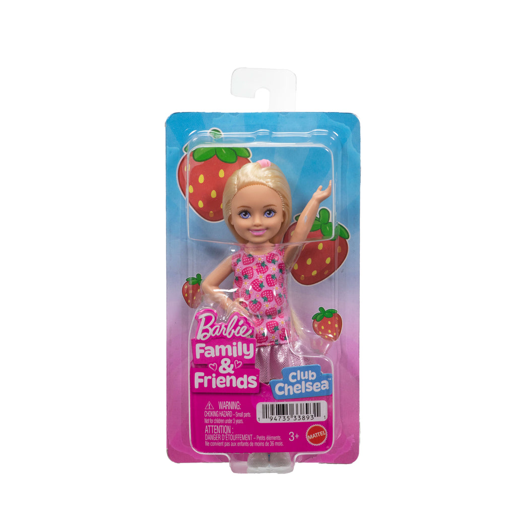 Barbie Chelsea küçük bebek (çilek desenli elbise)