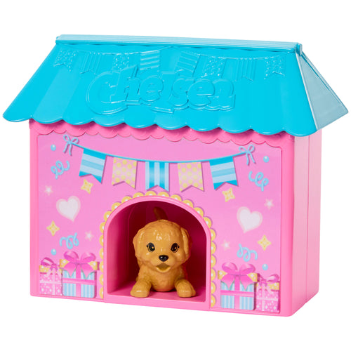 Barbie Aile ve Dostlar Club Chelsea Sürpriz Doğum Günü Partisi oyun seti, küçük bebek ve 10'dan fazla aksesuar