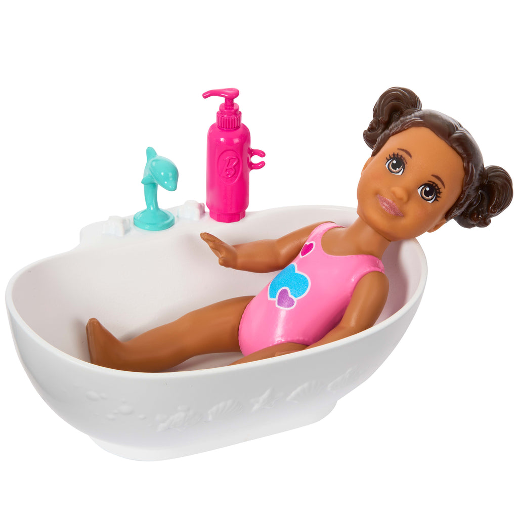 Barbie Skipper Bebek Bakıcıları Banyo Zamanı oyun seti