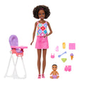 Barbie Skipper Bebek Bakıcıları oyun seti (mama sandalyeli)