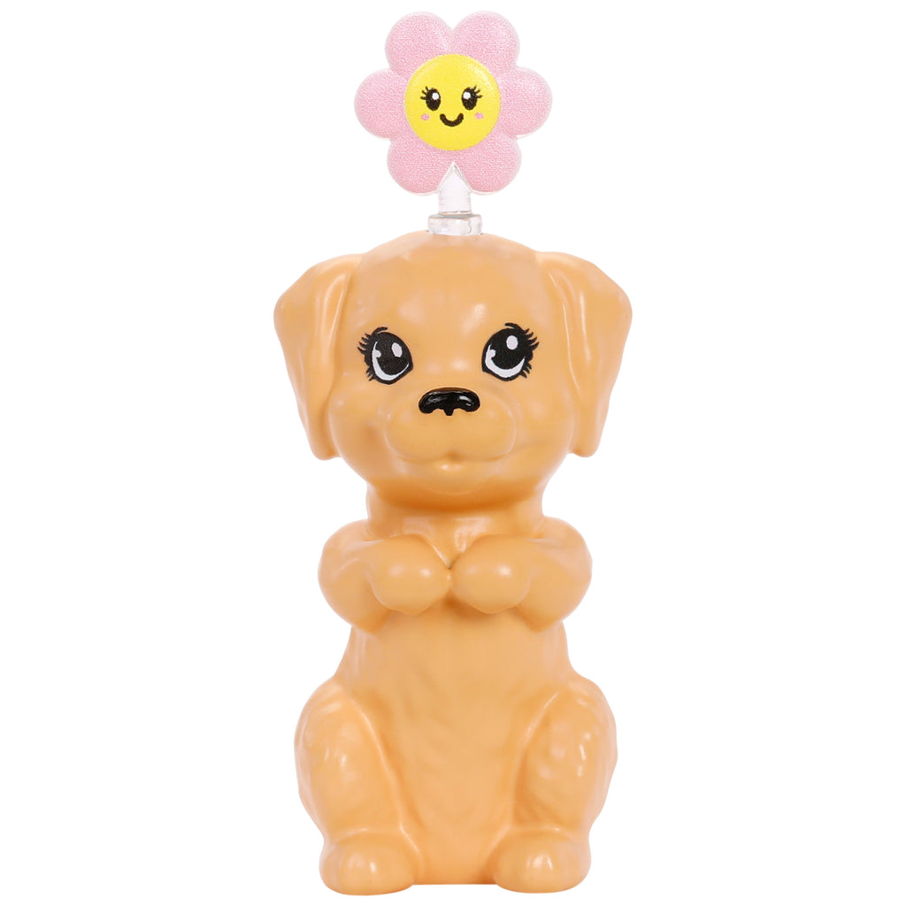 Yoga kıyafetleri giyen ışıklı, sesli ve müzikli Meditasyoncu Barbie ile köpek figürü