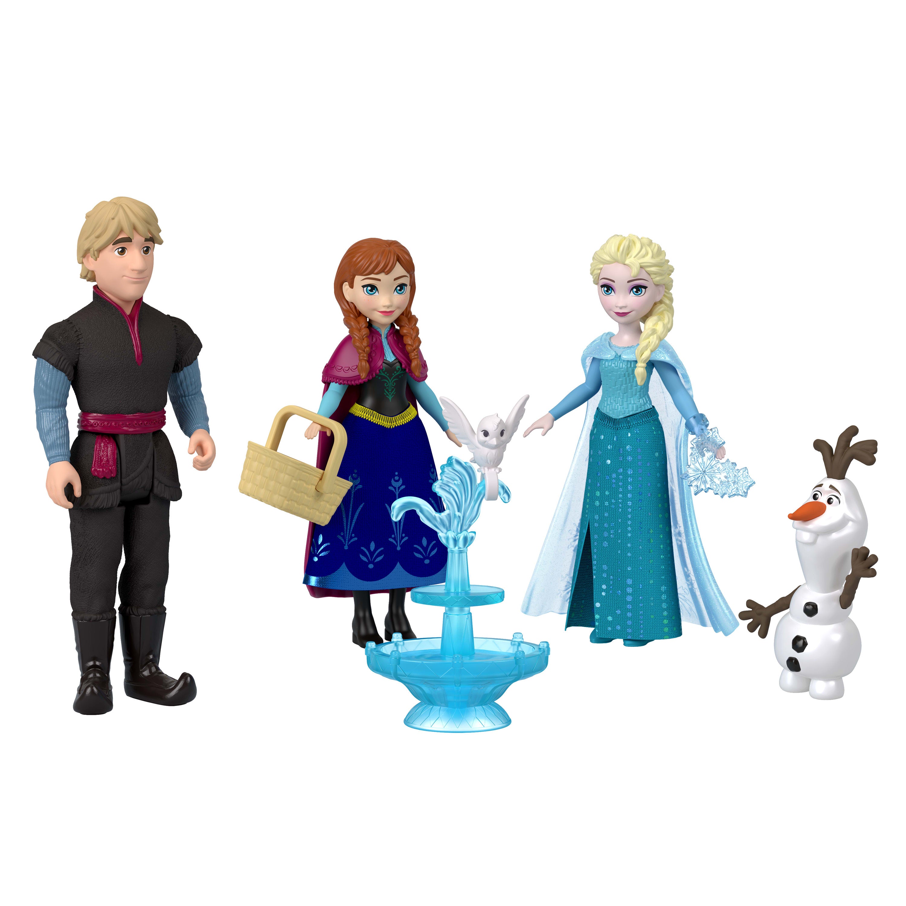 Filmden ilham alan 4 küçük bebek ve 4 aksesuar ile Disney Karlar Ülkesi Anna ve Elsa Karakter Seti