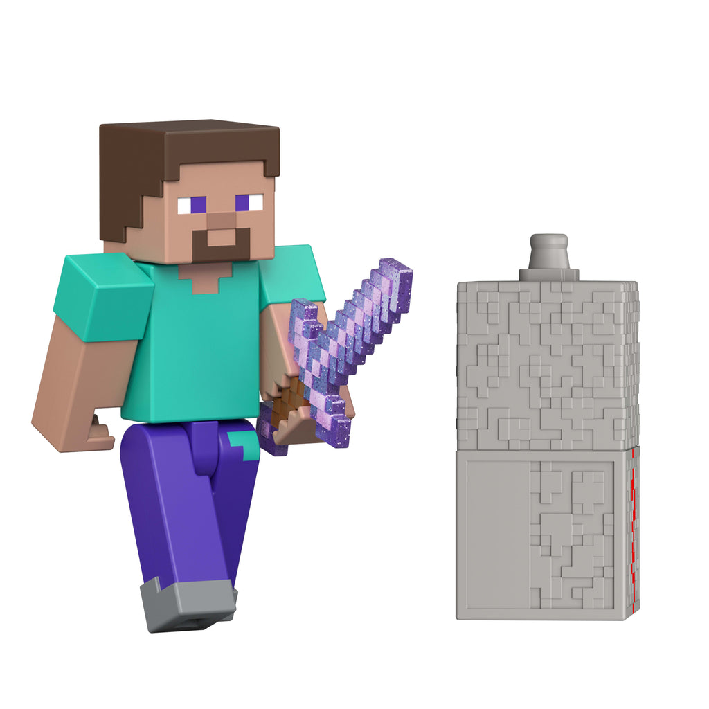 Minecraft Steve figürü (aksesuar + Redstone parçası)