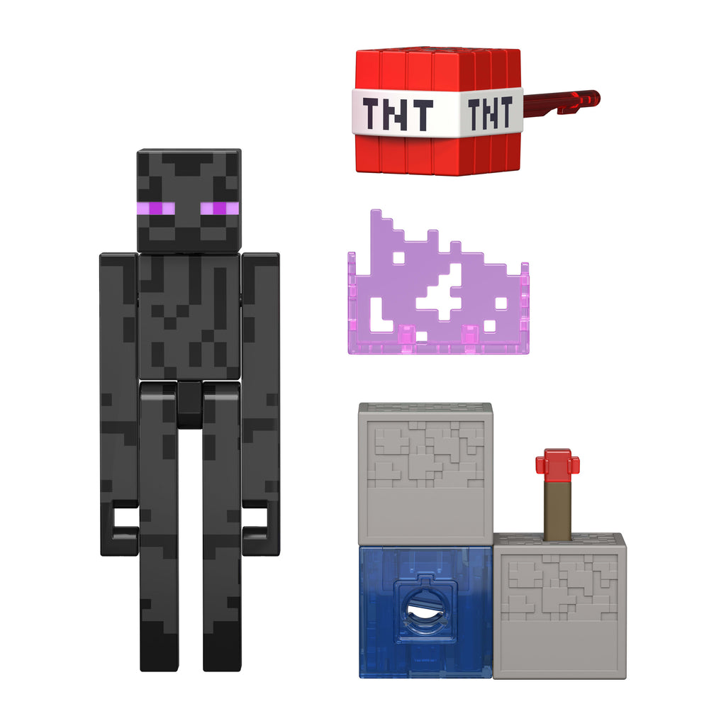 Minecraft Enderman figürü (aksesuar + Redstone parçası)