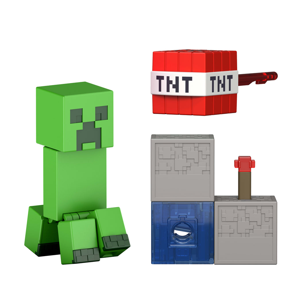 Minecraft Creeper figürü (aksesuar + Redstone parçası)