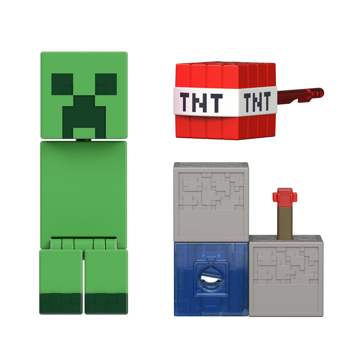 Minecraft Creeper figürü (aksesuar + Redstone parçası)