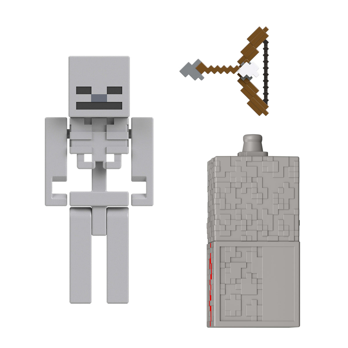 Minecraft İskelet (Skeleton) figürü (aksesuar + Redstone parçası)