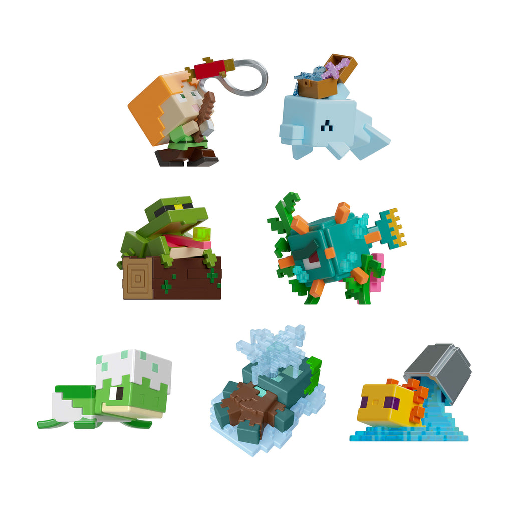 Minecraft Mini Figürler Çoklu Paket, 4 cm'lik 7 mini figür içeren koleksiyona uygun set
