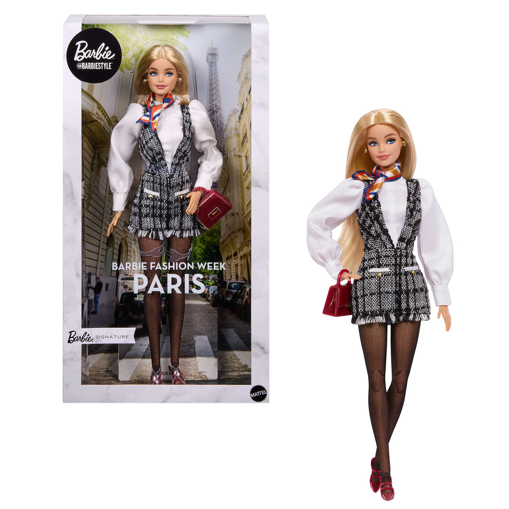 Barbie Signature @BarbieStyle koleksiyona uygun bebek, Milano sokak modası kıyafetleri giyen moda haftası bebeği