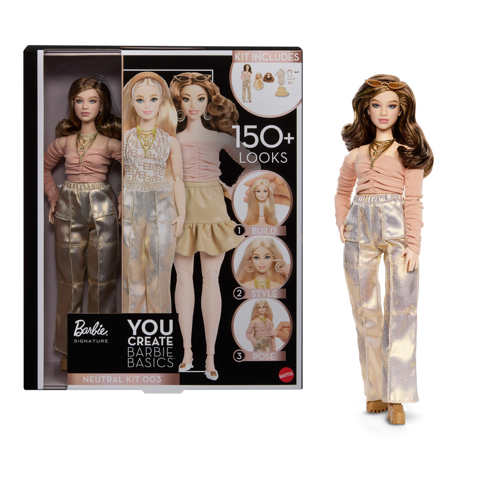 Barbie Signature You Create Basics Neutral Kit 003 – Değiştirilebilir Kafalı Moda Bebeği Seti