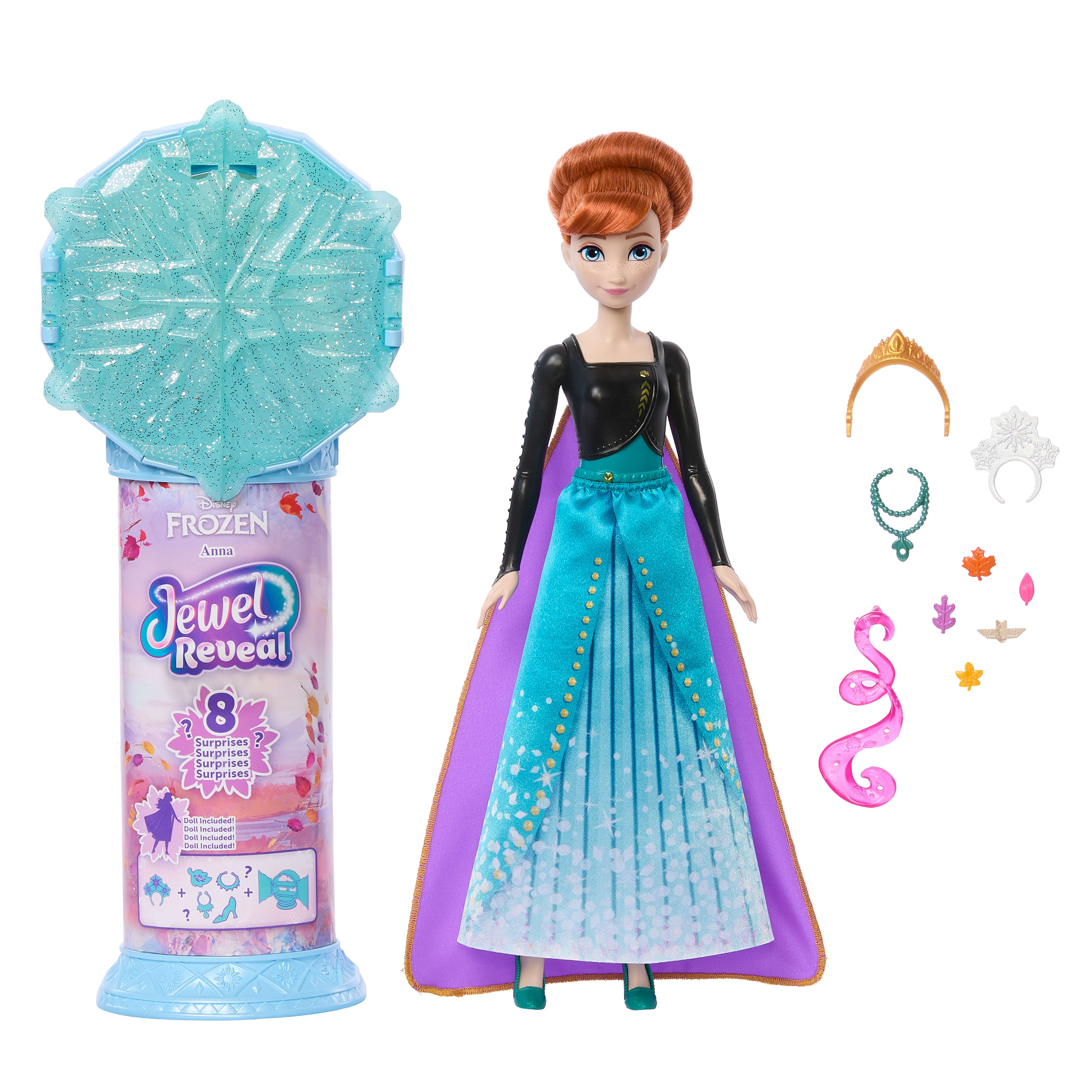 Disney Karlar Ülkesi Sürpriz Takılar Anna bebek ve değerli taş kutusu dahil 8 sürpriz ve 10 aksesuar