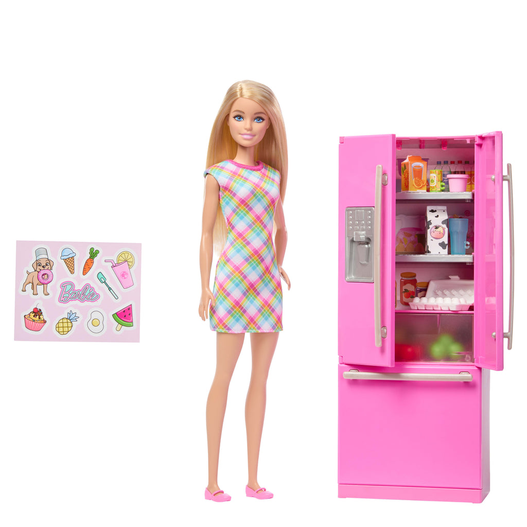 Barbie Mutfak Buzdolabı bebekli oyun seti