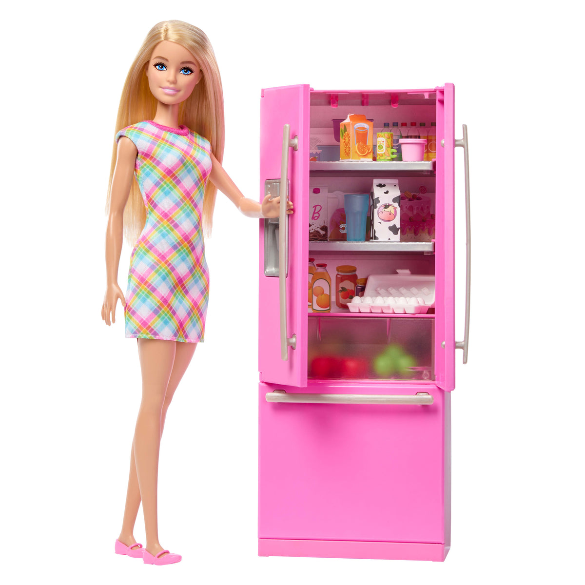 Barbie Mutfak Buzdolabı bebekli oyun seti