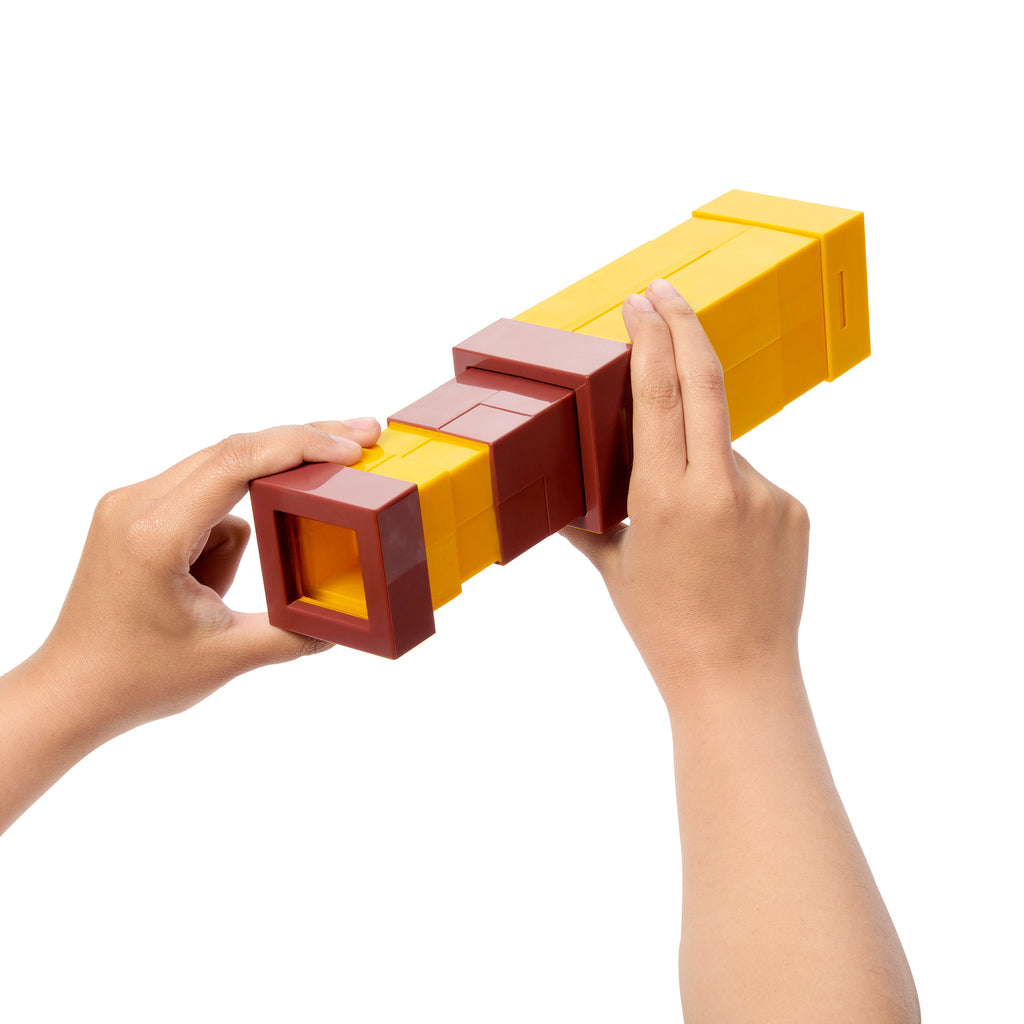 Piksel görüntü veren merceğe sahip Minecraft Piksel Efektli Oyuncak Dürbün, rol canlandırma oyunları ve kostümler için çocuklara uygun boyutlu aksesuar