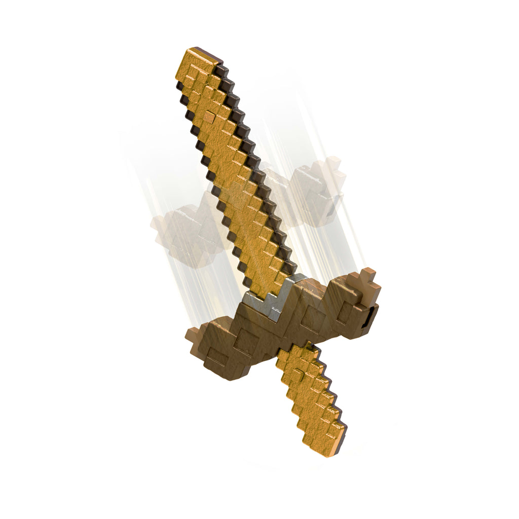 Minecraft 2'si 1 Arada Kılıç ve Kazma, çocuklara uygun boyutta canlandırma oyunlarına yönelik 2'si 1 arada dönüşebilen oyuncak ve kostümler