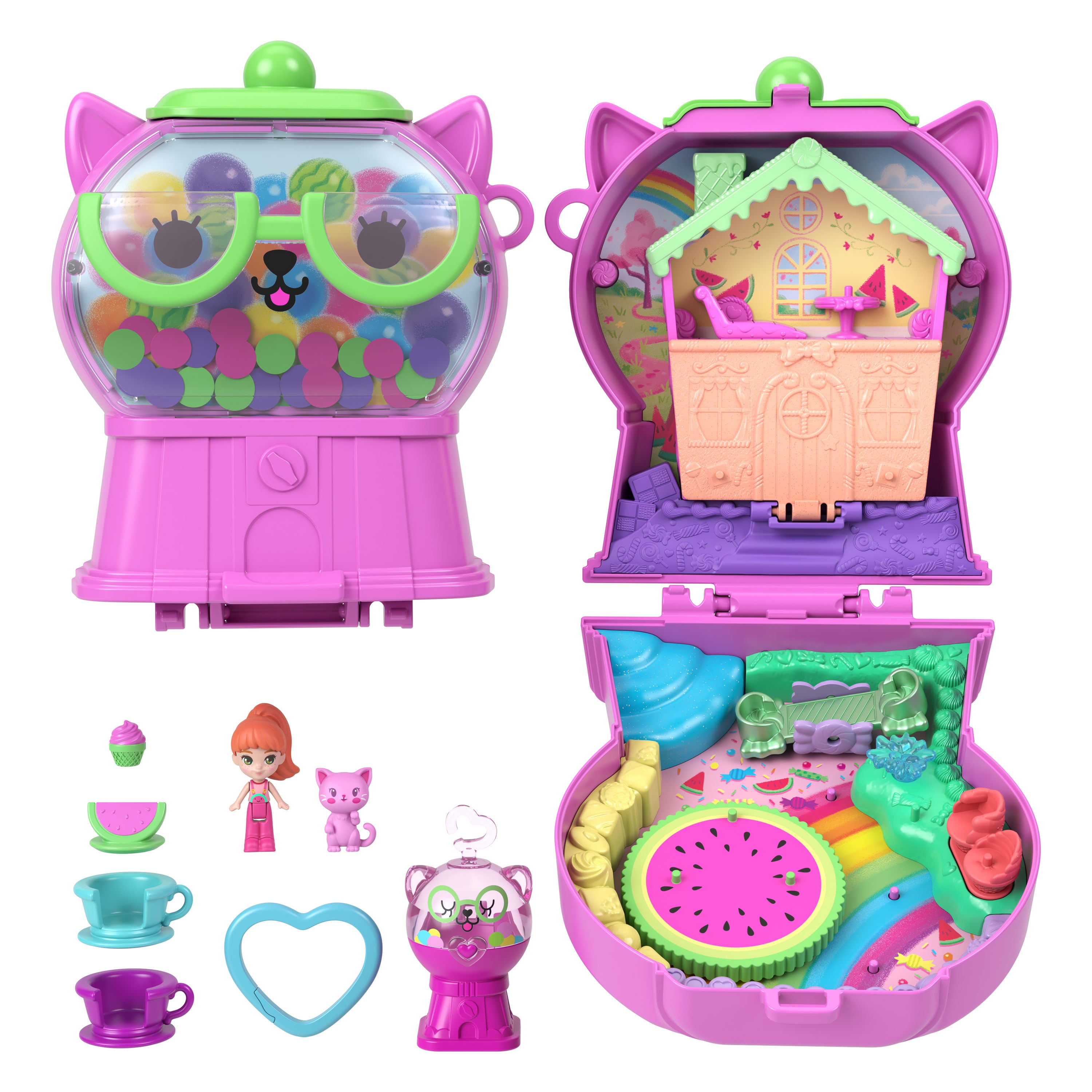 Polly Pocket Sakızlı Kedi Kompakt Oyun Seti