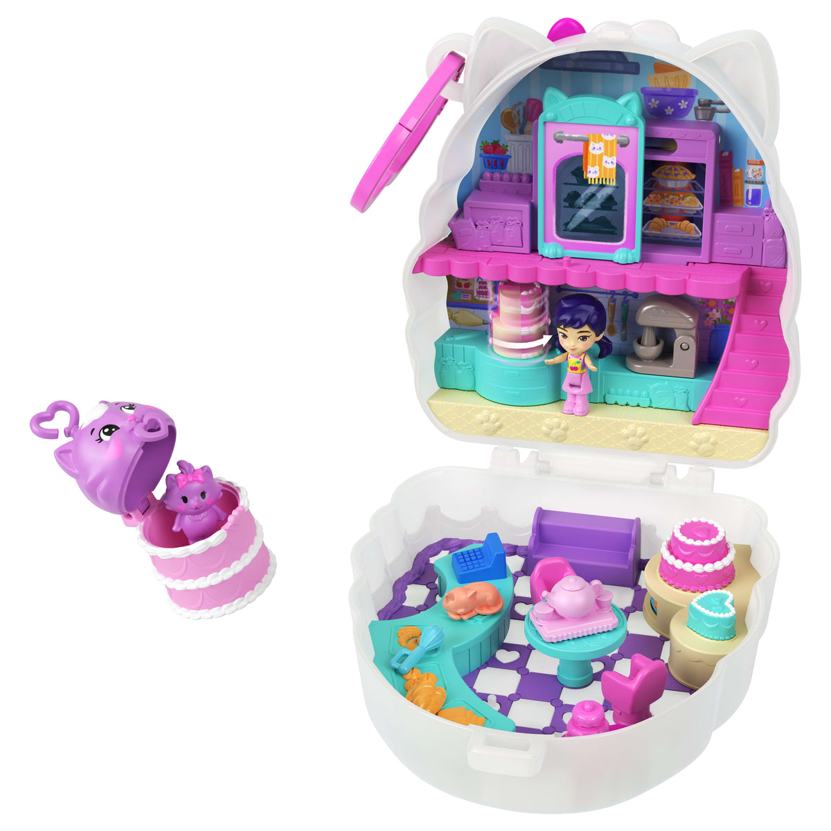 Polly Pocket Pastalı Kedi Kompakt Oyun Seti