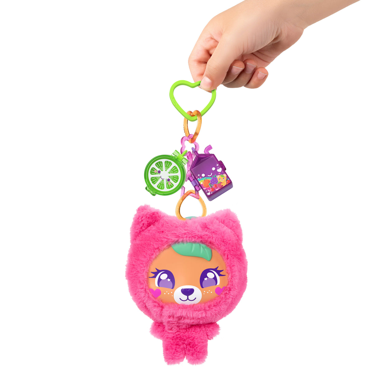 Bebek, evcil hayvanlar, anahtarlık ve meyve temalı aksesuarlar ile Polly Pocket Sevimli Ayıcık mini oyun seti
