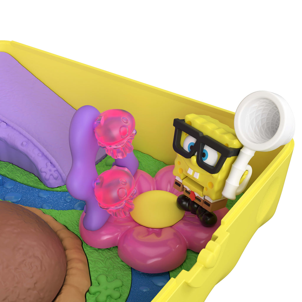 Polly Pocket mini figürler ve oyun seti, Patrick figürü ve 7 aksesuar dahil Sünger Bob Partnership mini oyun seti