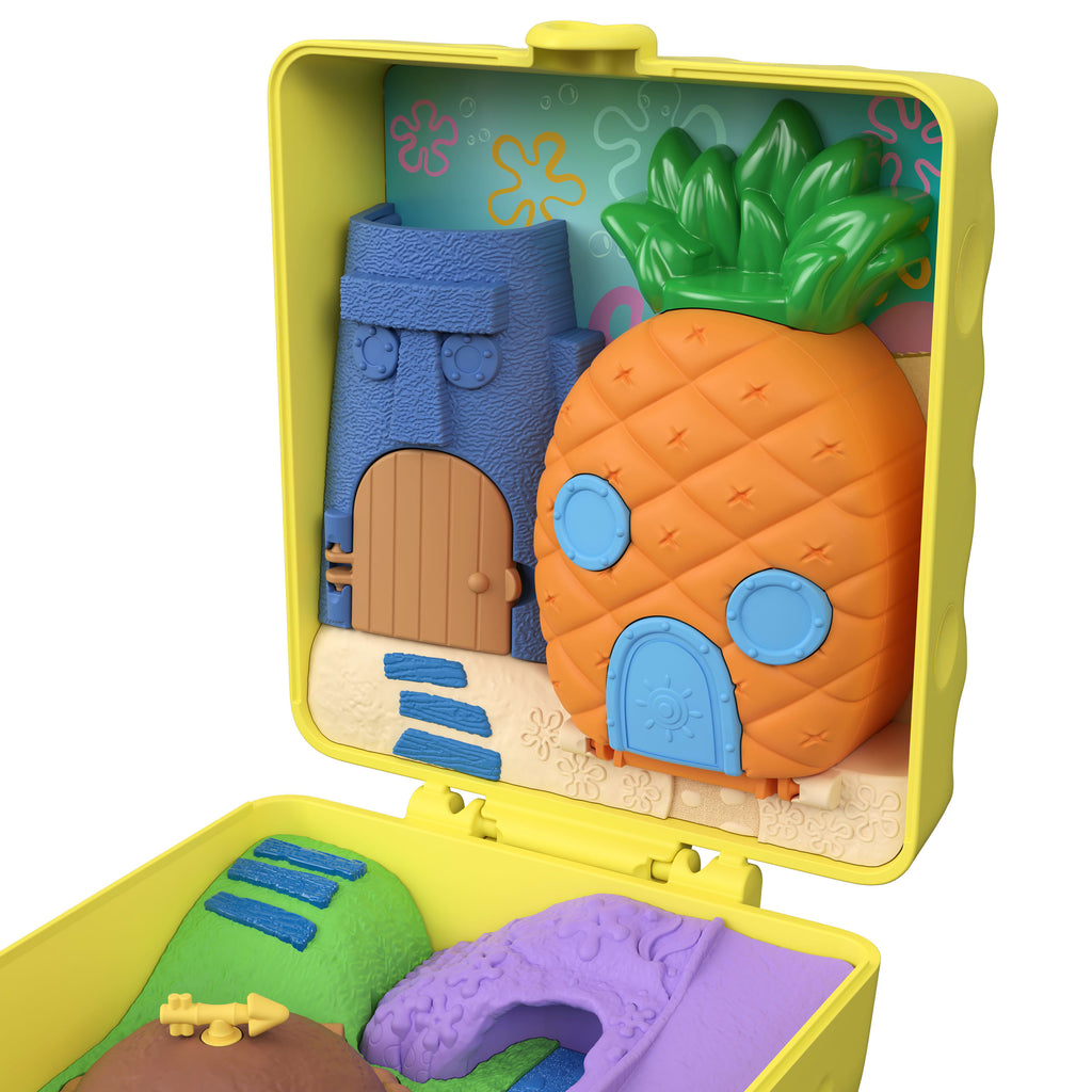 Polly Pocket mini figürler ve oyun seti, Patrick figürü ve 7 aksesuar dahil Sünger Bob Partnership mini oyun seti