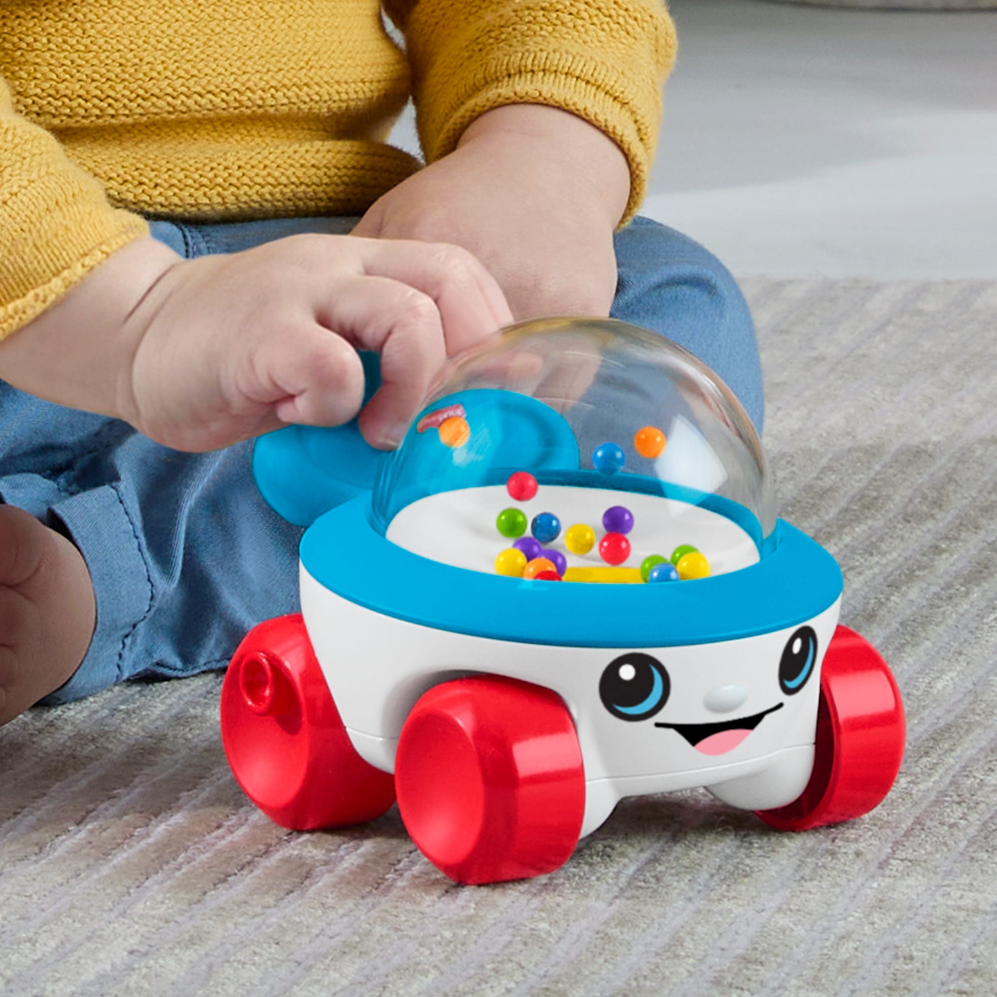 Hareketli Toplar Aracı, eğlenceli sesleriyle emeklemeye yardımcı itmeli oyuncak