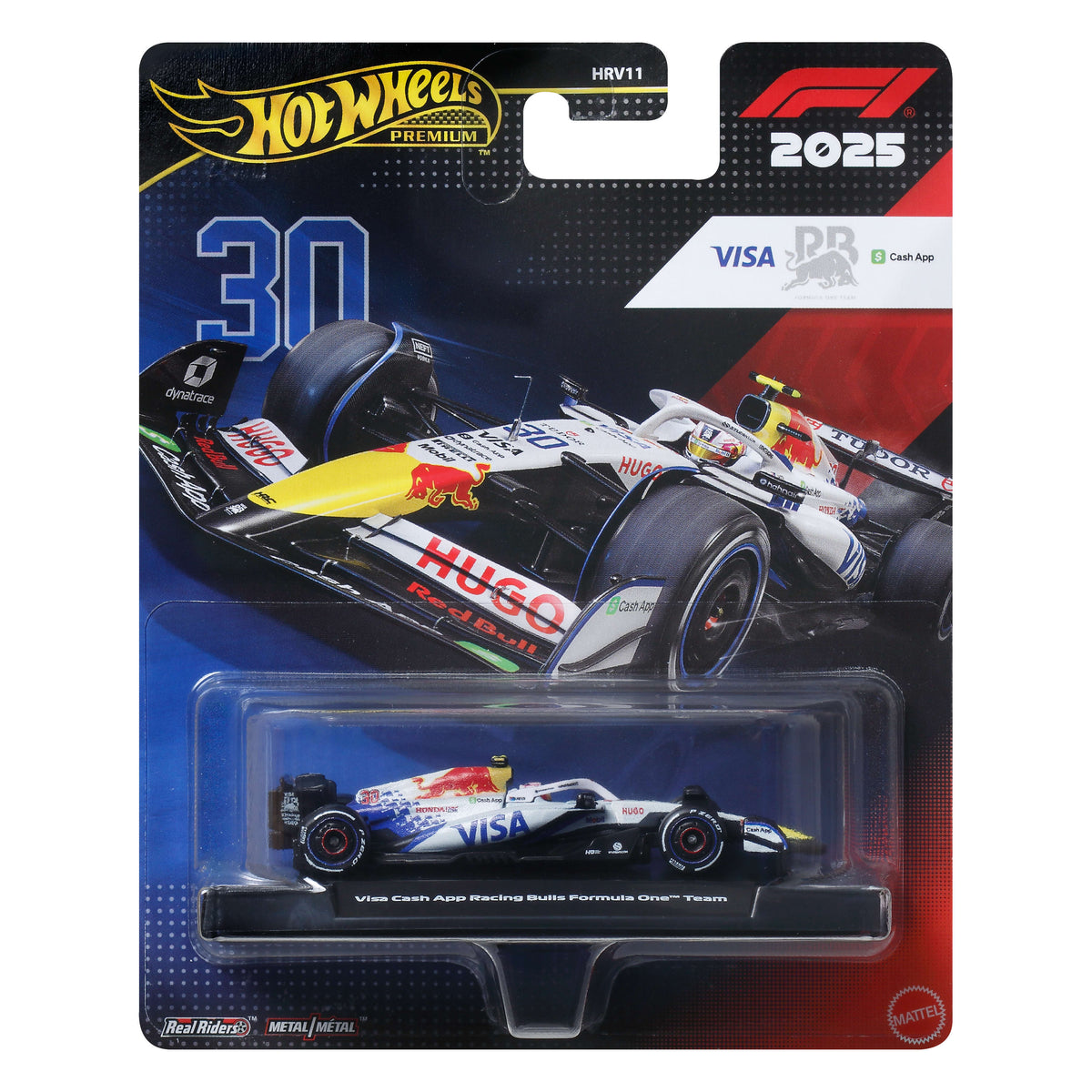 Hot Wheels Premium 2025 Formula 1 Visa Cash App Racing Bulls Takımı #30 Liam Lawson 1:64 Model Araba