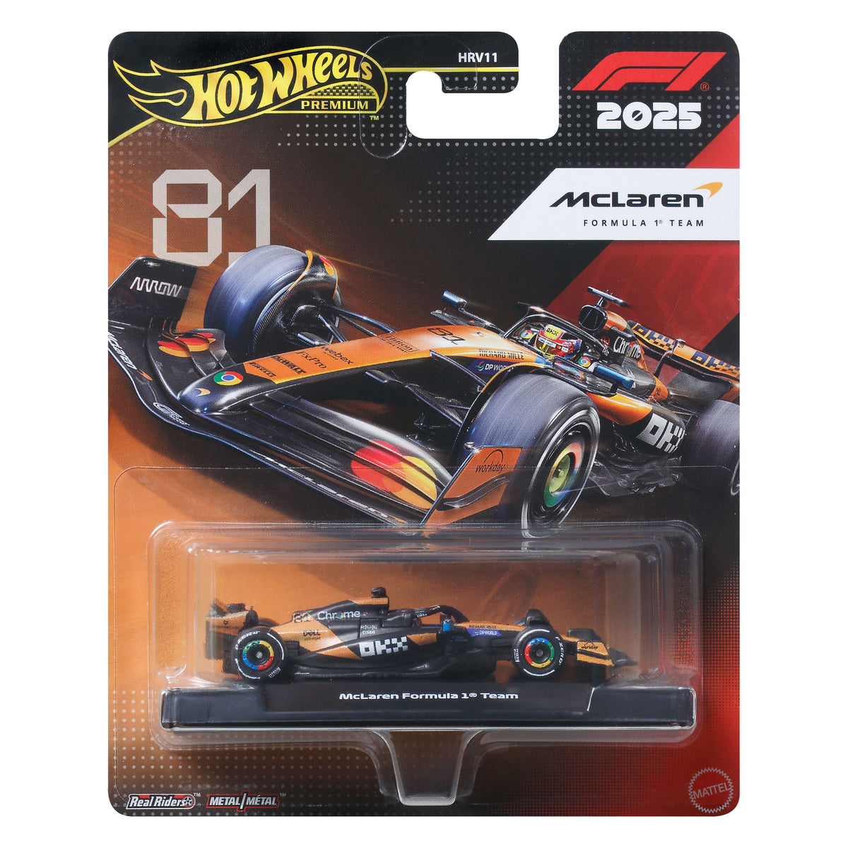Hot Wheels Premium 2025 Formula 1 McLaren Takımı #81 Oscar Piastri 1:64 Model Araba