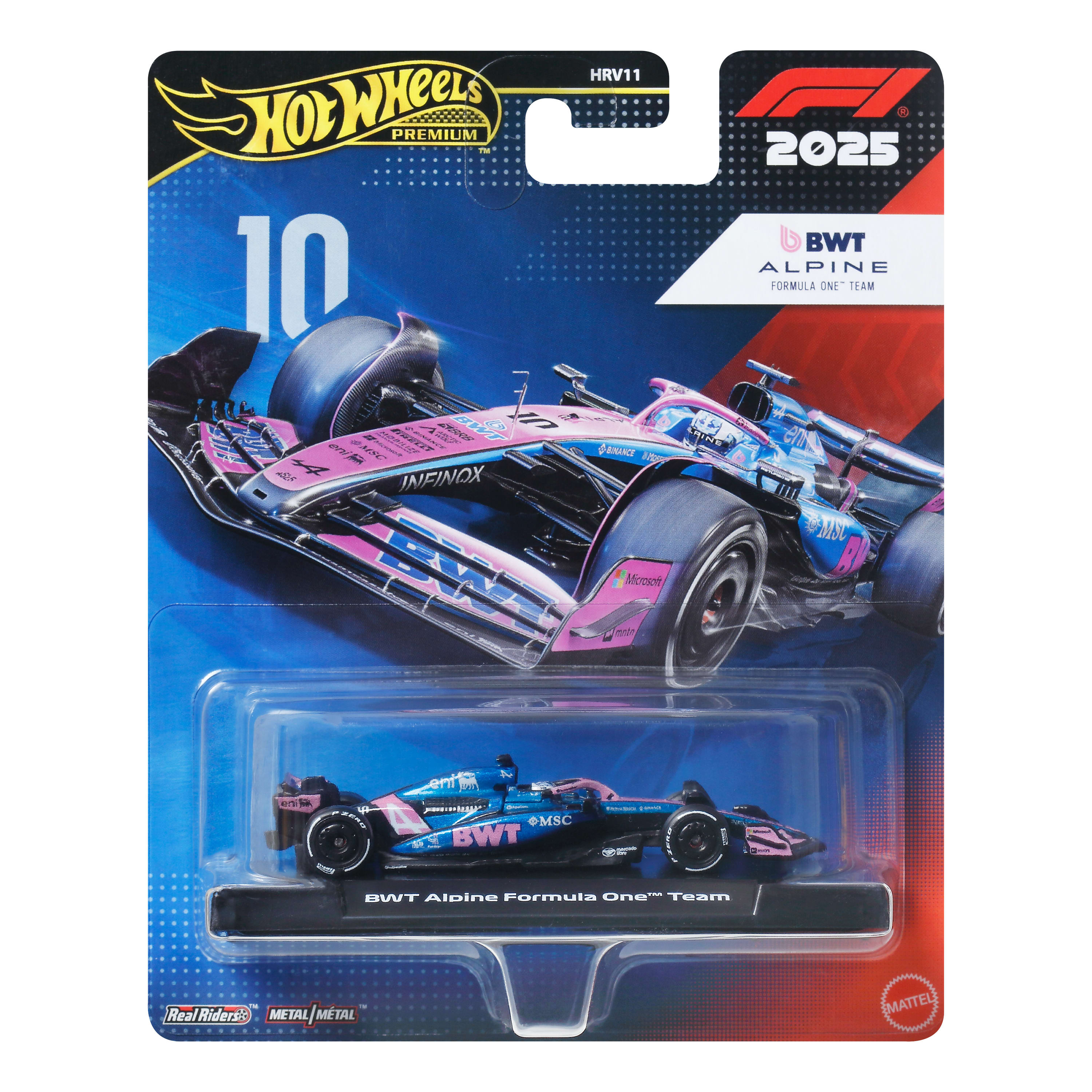 Hot Wheels Premium 2025 Formula 1 BWT Alpine Takımı #10 Pierre Gasly 1:64 Model Araba