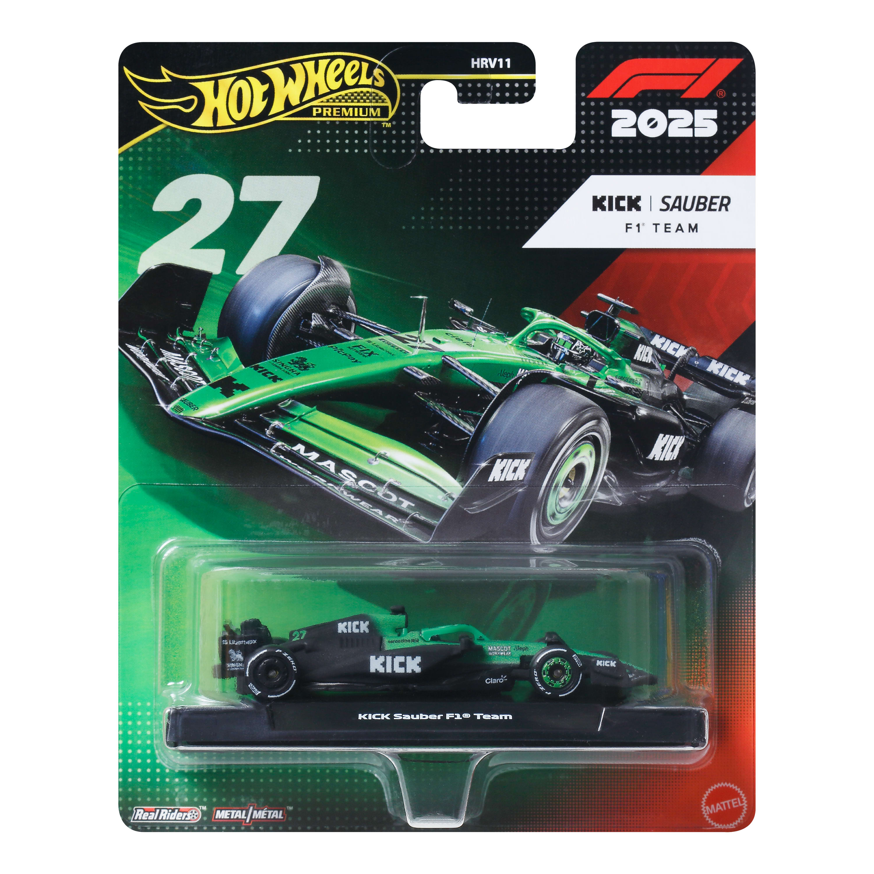 Hot Wheels Premium 2025 Formula 1 Kick Sauber Takımı #27 Nico Hülkenberg 1:64 Model Araba