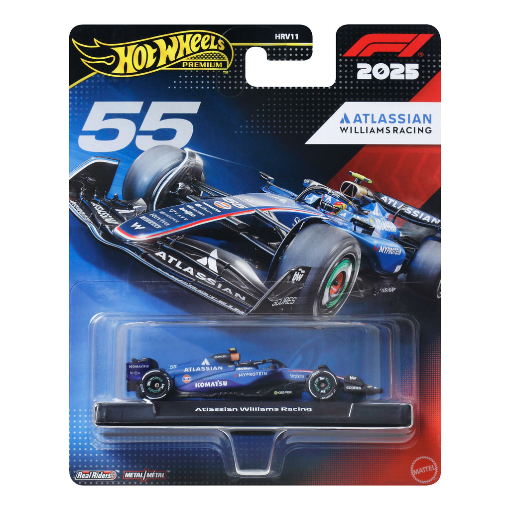 Hot Wheels Premium 2025 Formula 1 Atlassian Williams Racing Takımı #55 Carlos Sainz 1:64 Model Araba