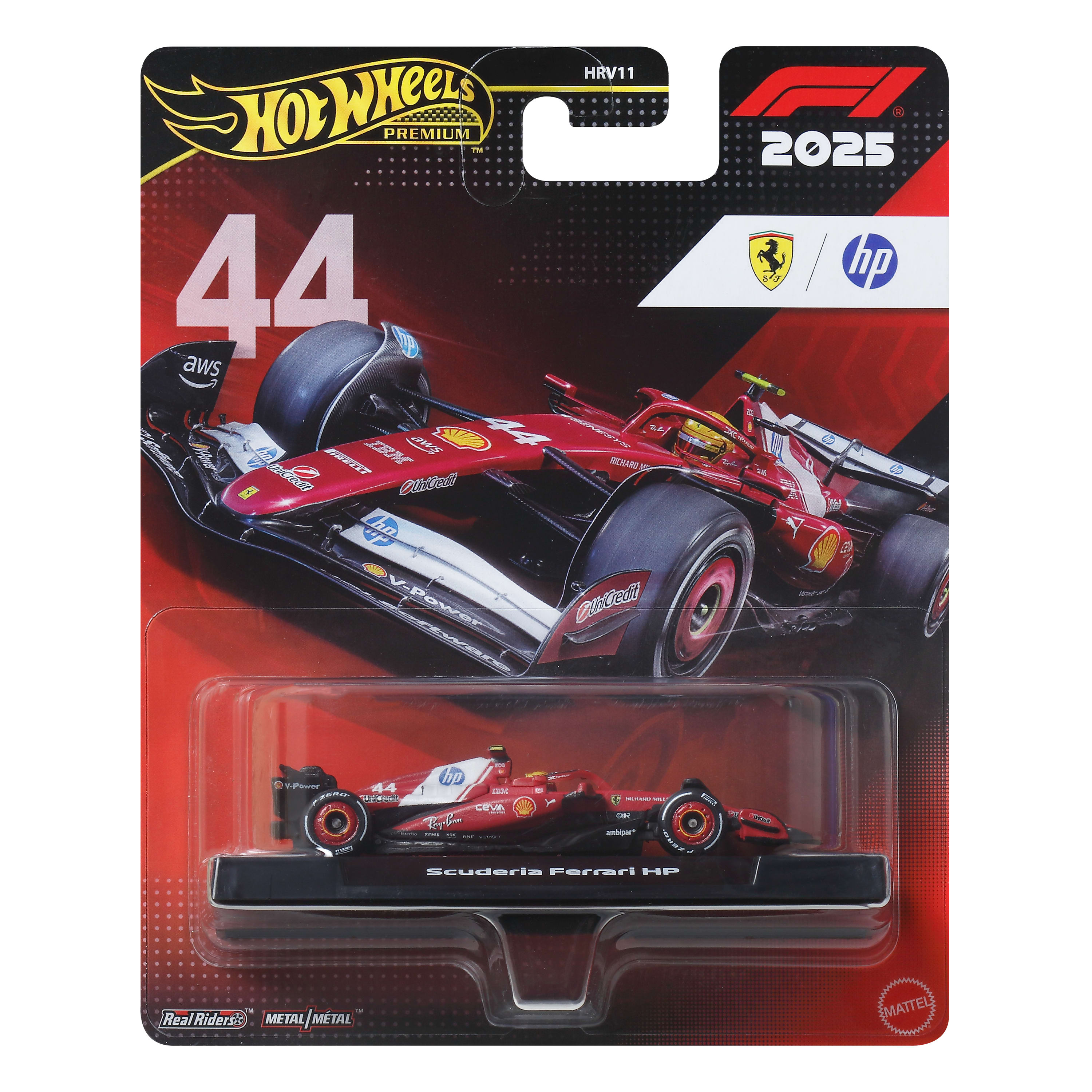 Hot Wheels Premium 2025 Formula 1 Scuderia Ferrari HP Takımı #44 Lewis Hamilton 1:64 Model Araba