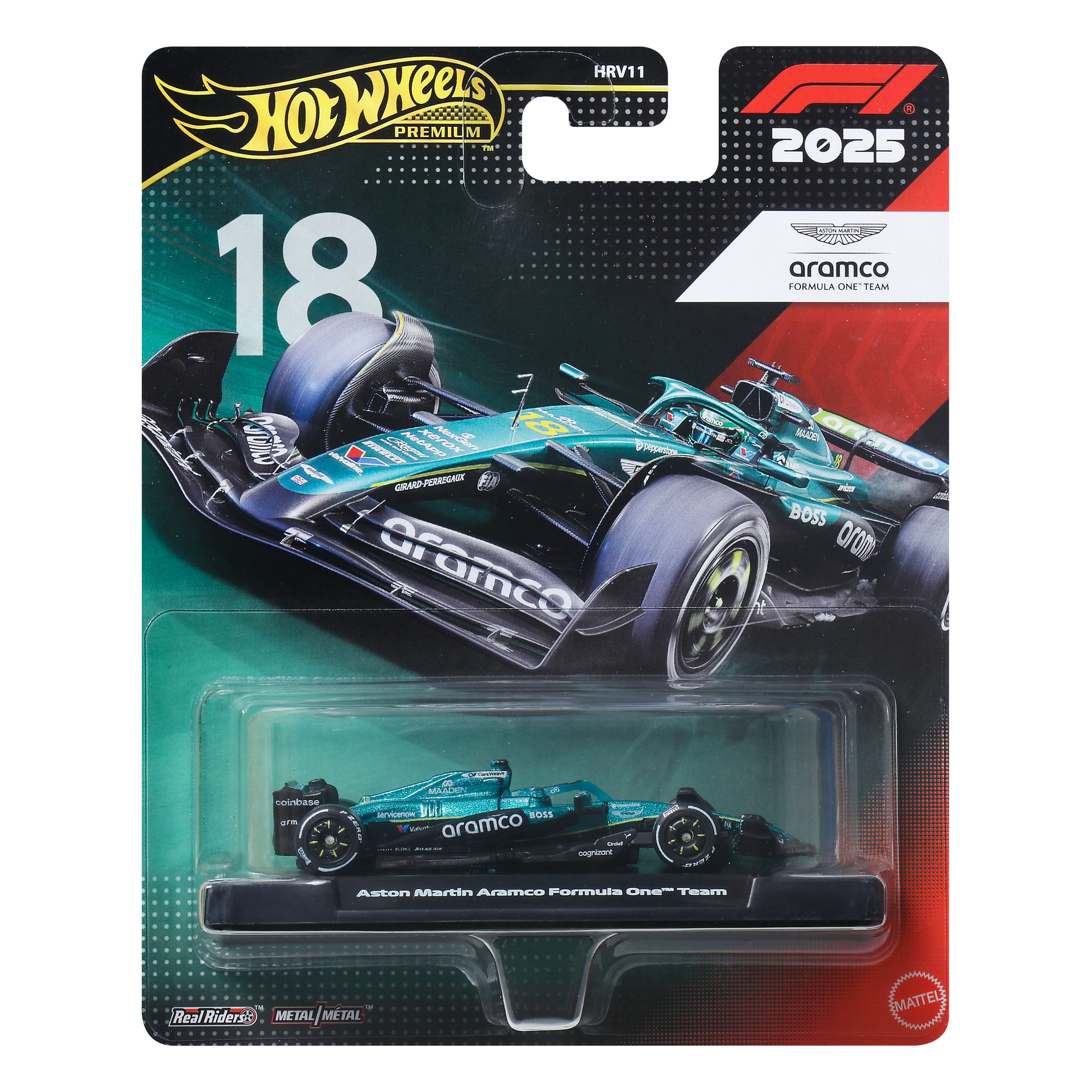 Hot Wheels Premium 2025 Formula 1 Aston Martin Aramco Takımı #18 Lance Stroll 1:64 Model Araba
