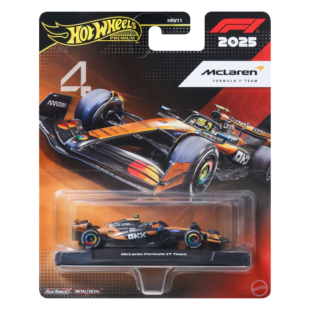 Hot Wheels Premium 2025 Formula 1 McLaren Takımı #4 Lando Norris 1:64 Model Araba