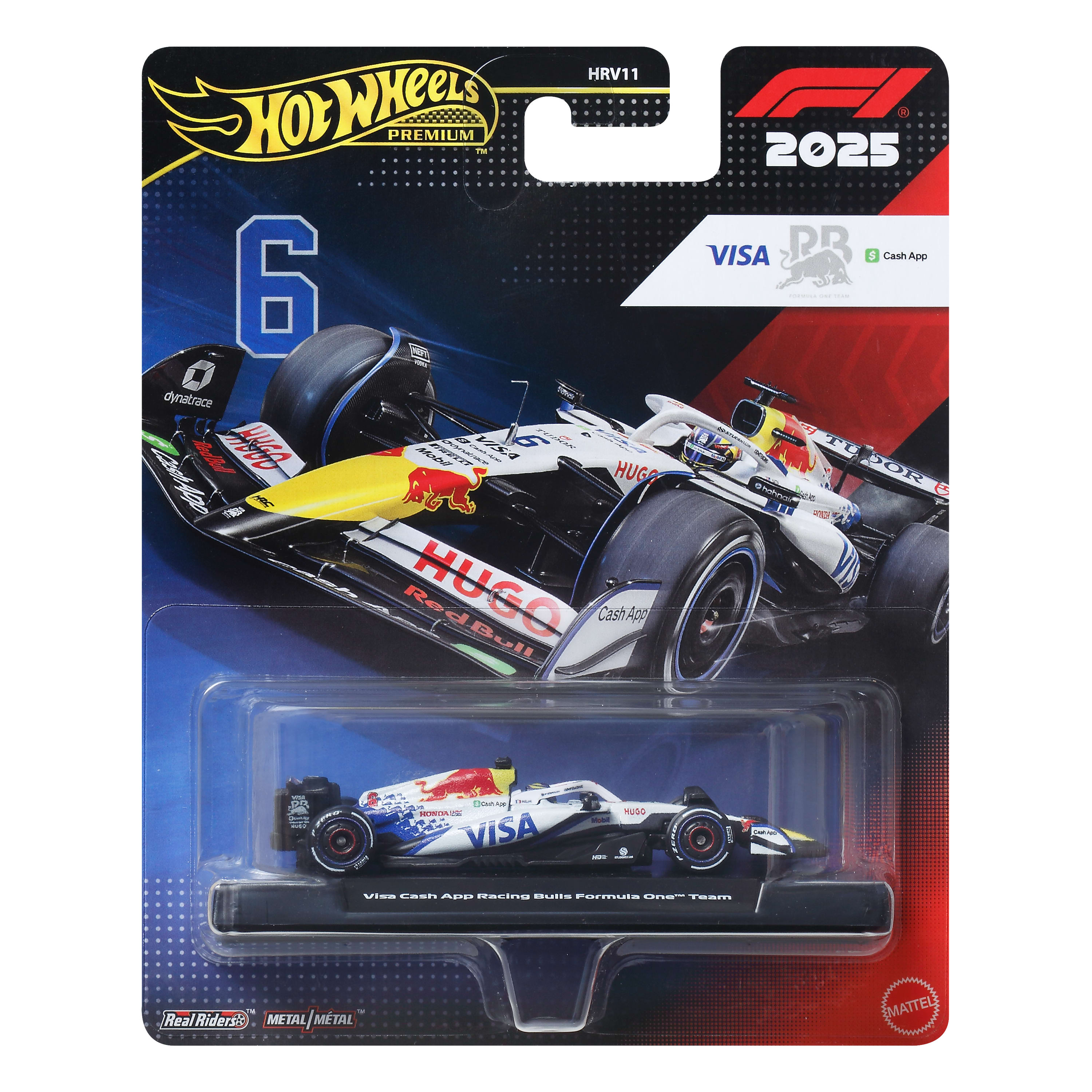 Hot Wheels Premium 2025 Formula 1 Visa Cash App Racing Bulls Takımı #6 Isack Hadjar 1:64 Model Araba