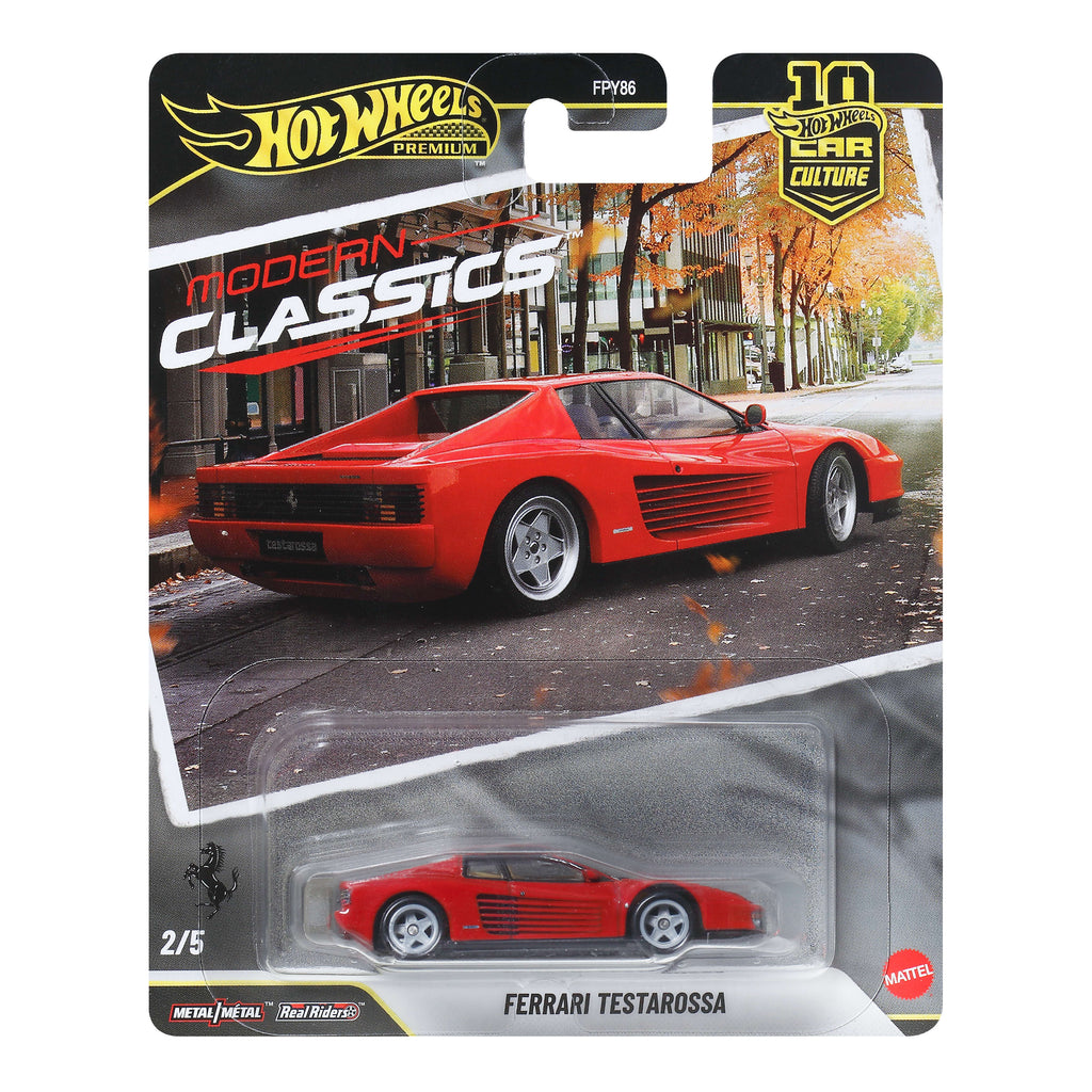 Hot Wheels Premium Car Culture Modern Classics Ferrari Testarossa 1:64 Model Araba