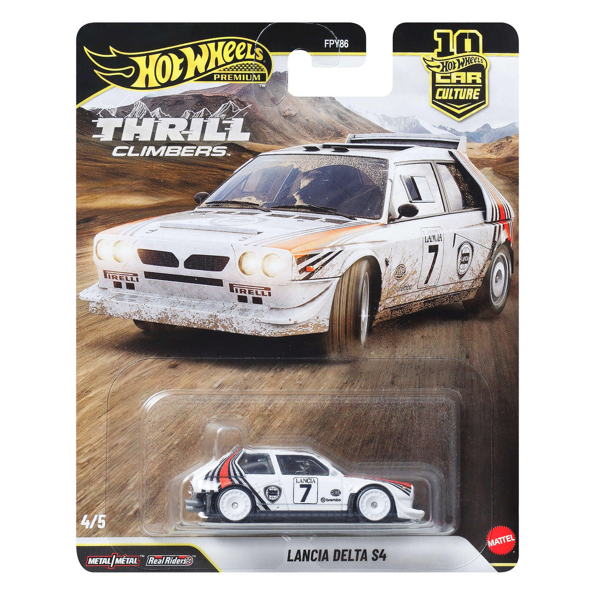 Hot Wheels Premium Car Culture Thrill Climbers Lancia Delta S4 1:64 Model Araba