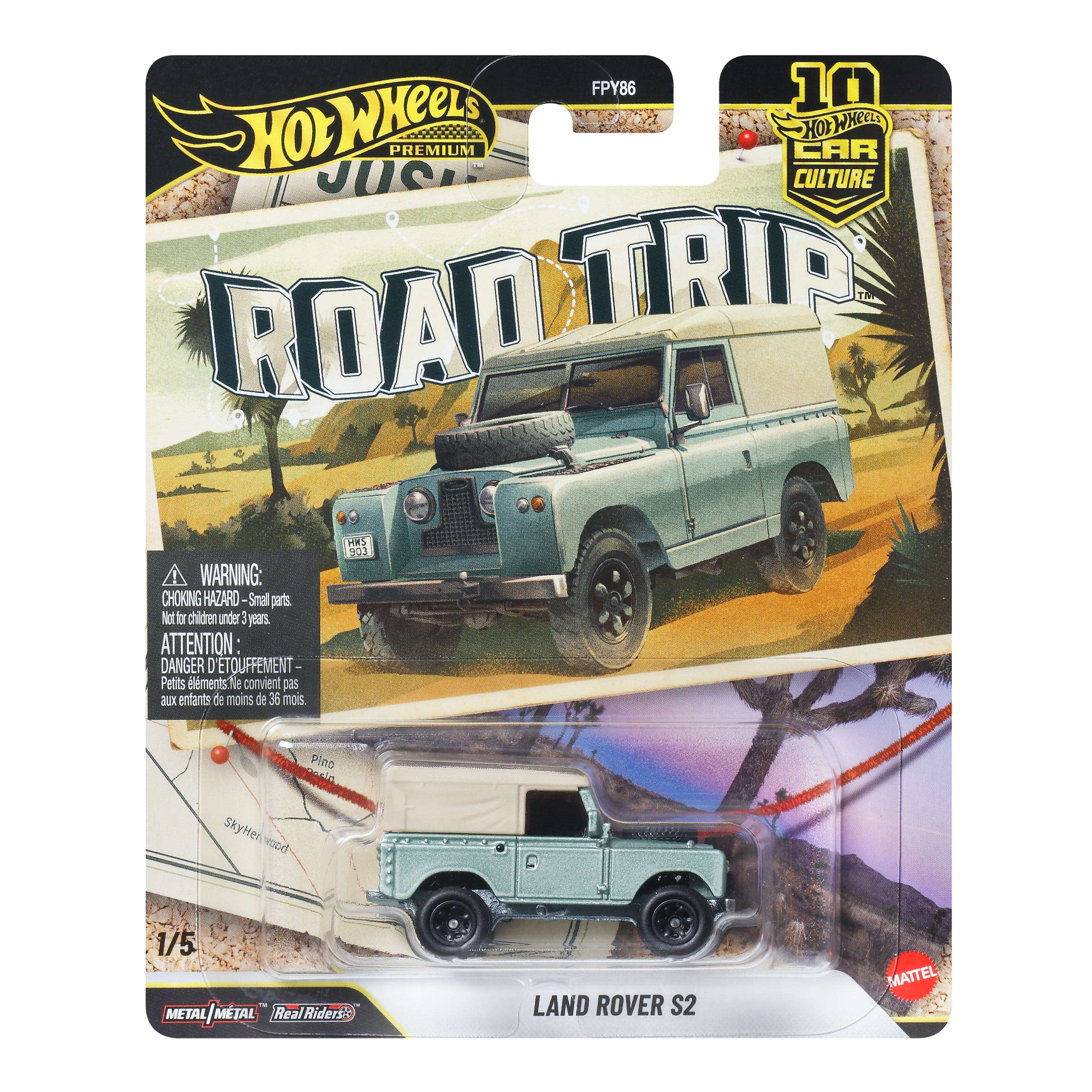 Hot Wheels Premium Car Culture Land Rover Series II 1:64 Model Araba