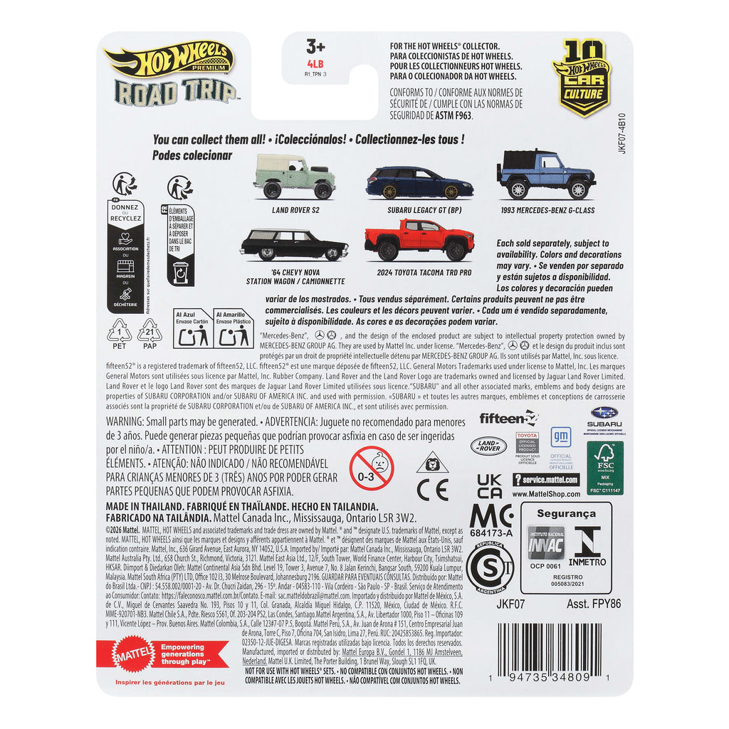 Hot Wheels Premium Car Culture Subaru Legacy GT Wagon (BP) 1:64 Model Araba